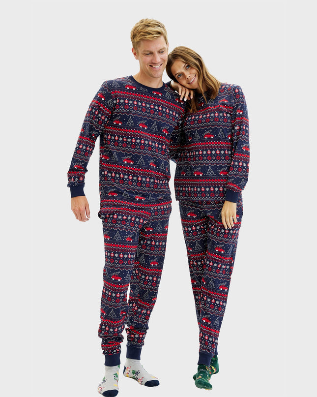 Pyjamas de Noël pour hommes - Retour à la maison pour les fêtes