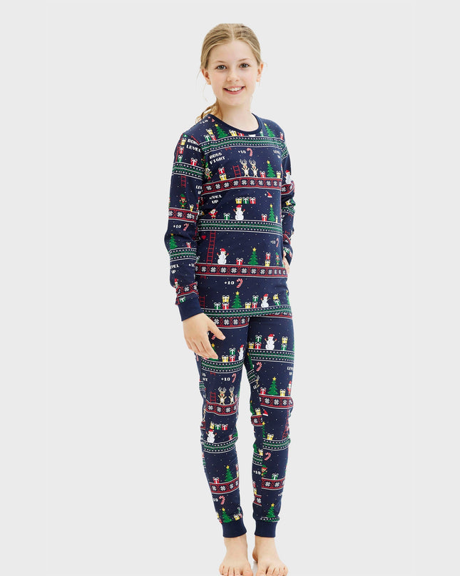 Pyjamas de Noël vintage pour enfants sur le thème des jeux vidéo