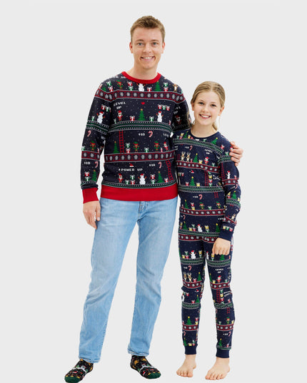 Pyjamas de Noël vintage pour gamers (hommes)