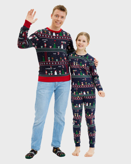 Pull de Noël vintage pour gamer - Homme