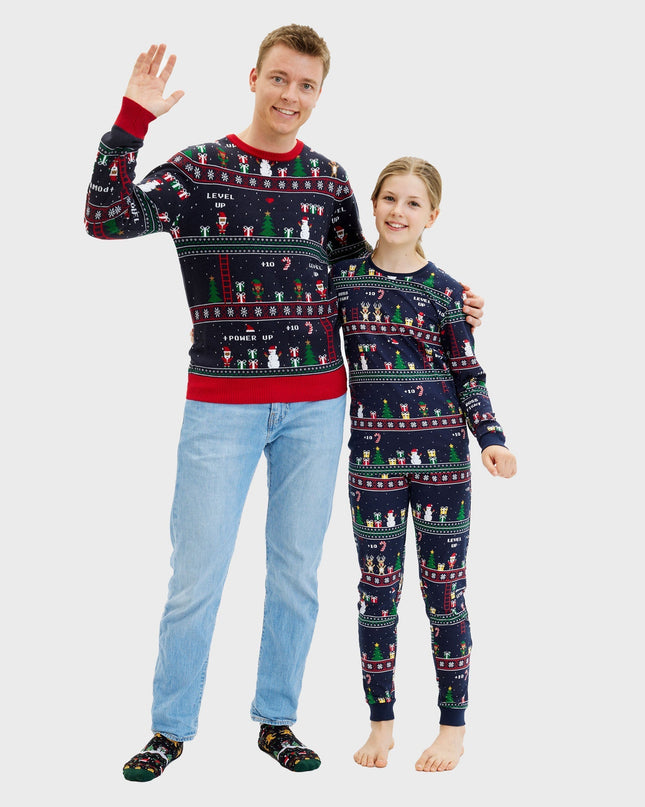 Pull de Noël vintage pour gamer - Homme