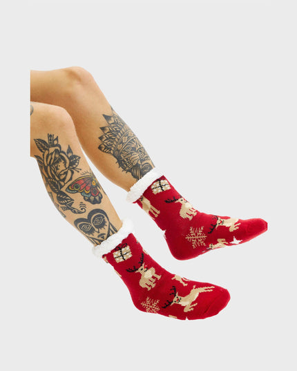 Chaussettes de Noël préférées avec des rennes