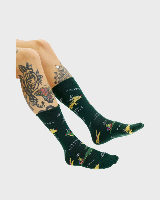 Chaussettes de Noël dinosaures - Accessoires de Noël amusants