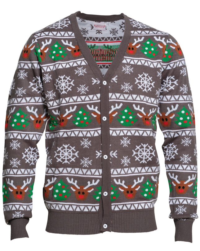 Gilet de Noël gris joyeux - Meilleures ventes