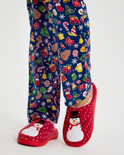 Pantoufles bonhomme de neige pour enfants