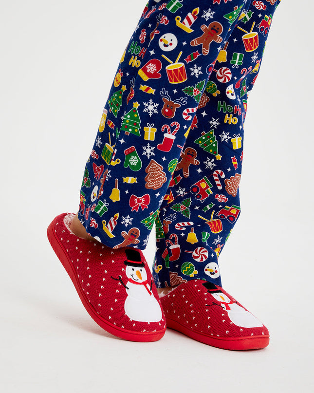 Pantoufles bonhomme de neige pour enfants