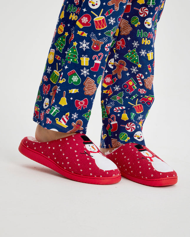 Pantoufles bonhomme de neige pour enfants