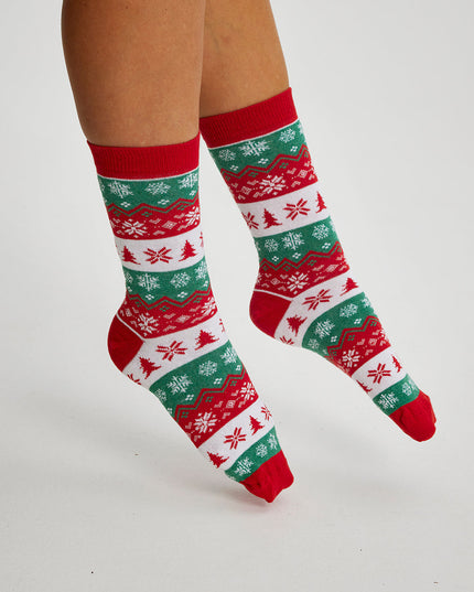 Chaussettes de Noël rouges et vertes