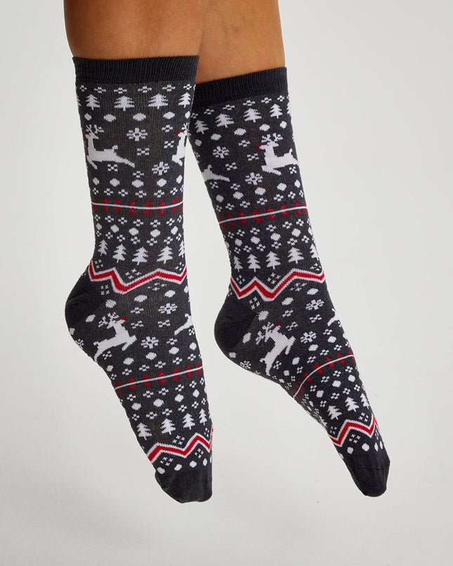 Chaussettes de Noël grises