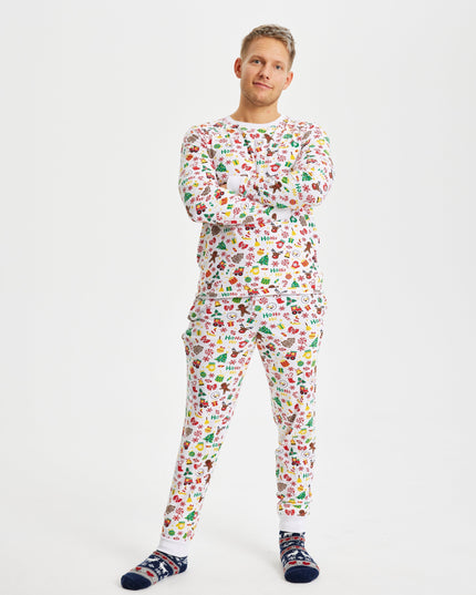 Ensemble de pyjama de Noël pour homme, idéal pour toute la famille.