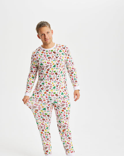 Ensemble de pyjama de Noël pour homme, idéal pour toute la famille.