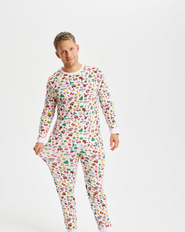 Ensemble de pyjama de Noël pour homme, idéal pour toute la famille.