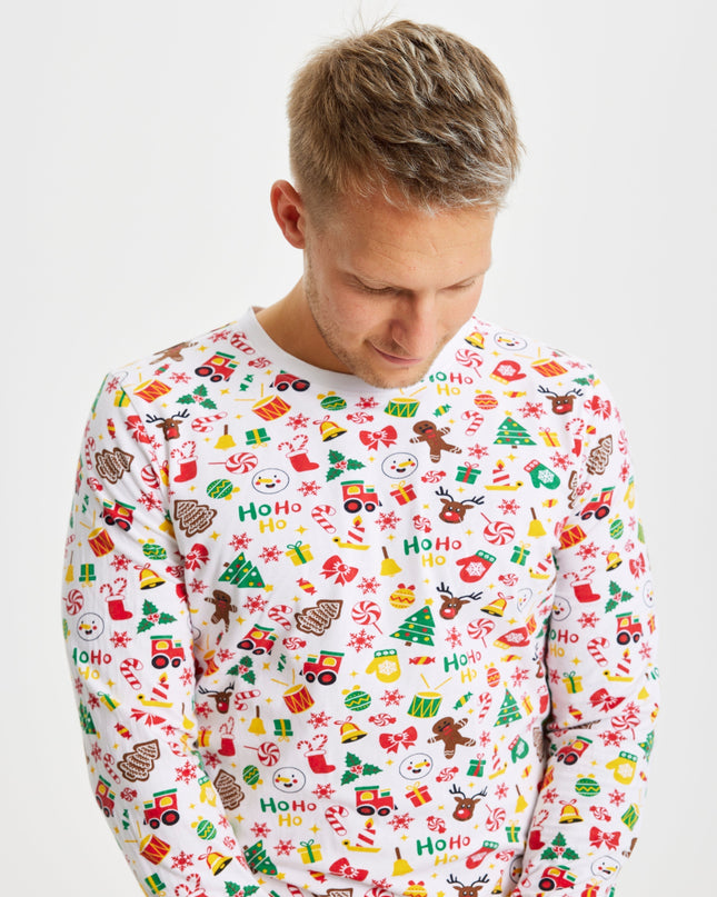 Ensemble de pyjama de Noël pour homme, idéal pour toute la famille.