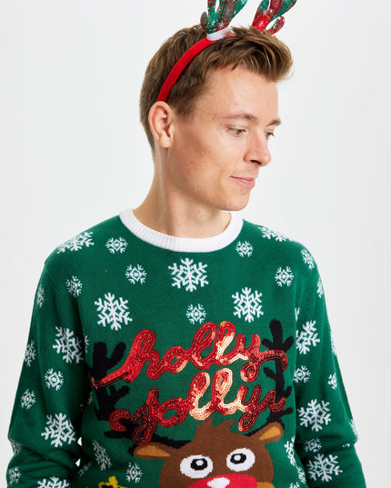 Pull de Noël Holly Jolly pour hommes