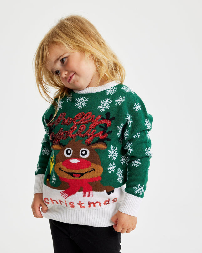 Pull de Noël Holly Jolly pour enfants