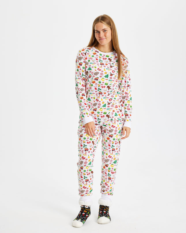 Pyjamas de Noël blancs pour femmes