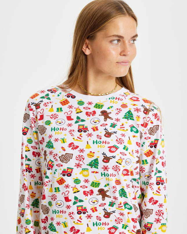 Pyjamas de Noël blancs pour femmes