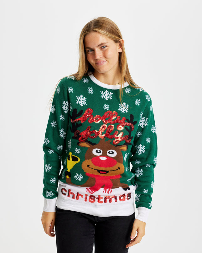 Pull de Noël Holly Jolly pour femmes