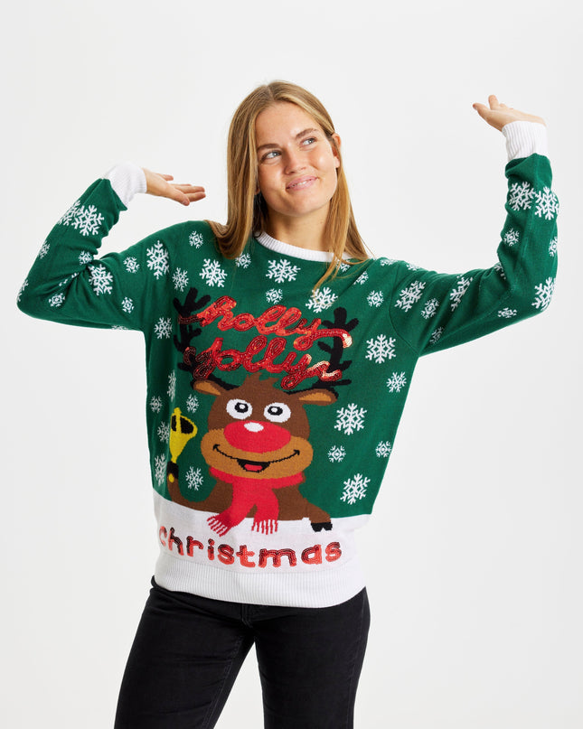 Pull de Noël Holly Jolly pour femmes