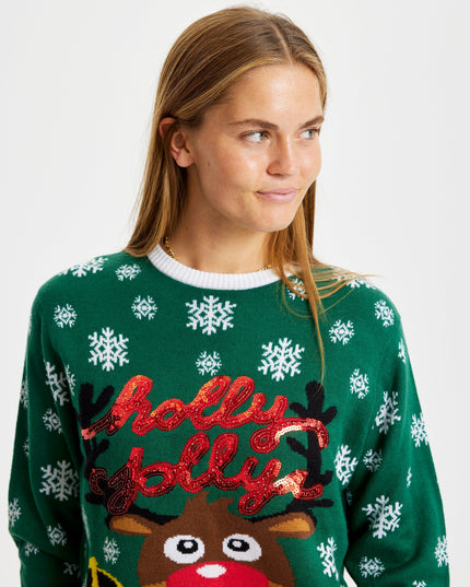Pull de Noël Holly Jolly pour femmes