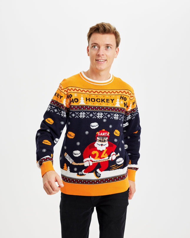 Pull de Noël de hockey en édition limitée - Style homme