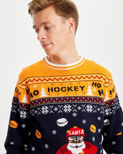 Pull de Noël de hockey en édition limitée - Style homme