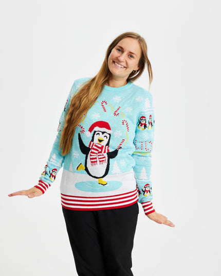 Pull de Noël LED Pingos - Femme