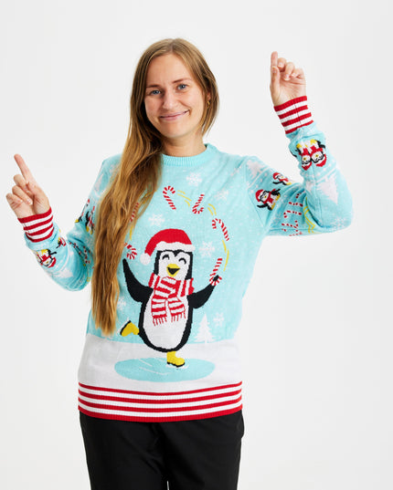 Pull de Noël LED Pingos - Femme