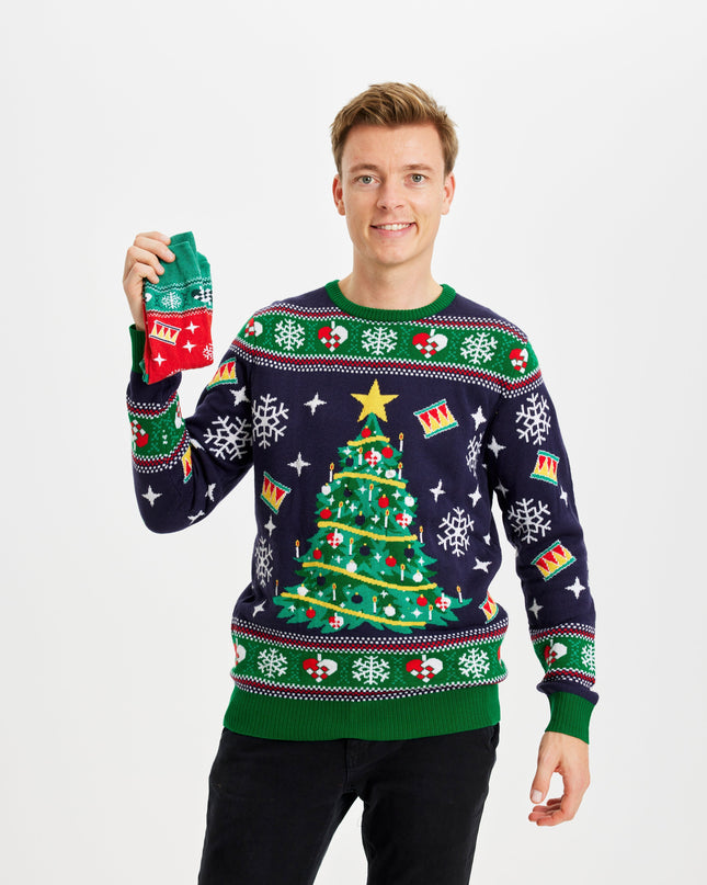 Pull de Noël scintillant pour homme