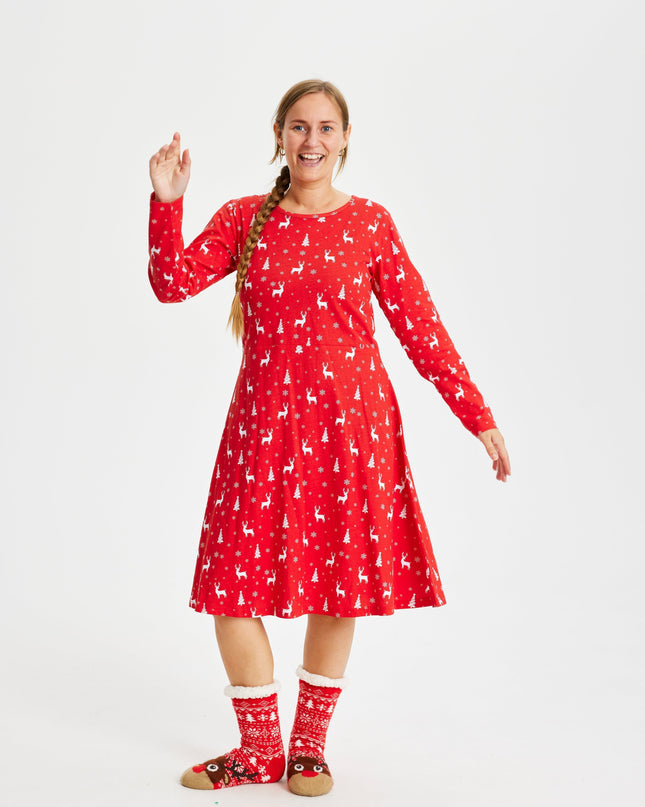 Robe rouge de fête pour enfants