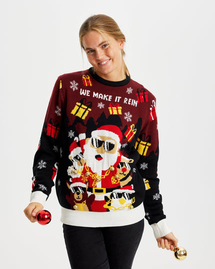Pull de Noël lumineux pour femmes Make It Rein