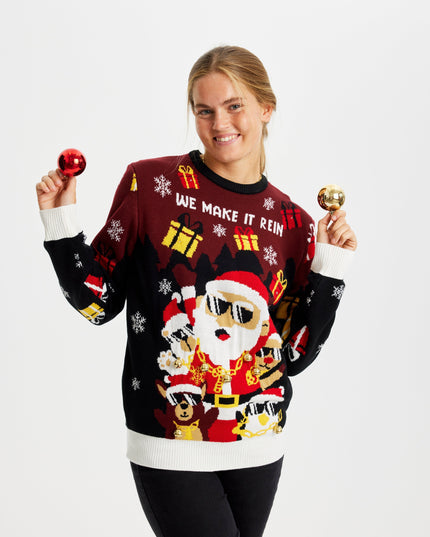 Pull de Noël lumineux pour femmes Make It Rein