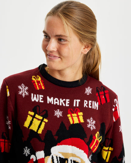 Pull de Noël lumineux pour femmes Make It Rein