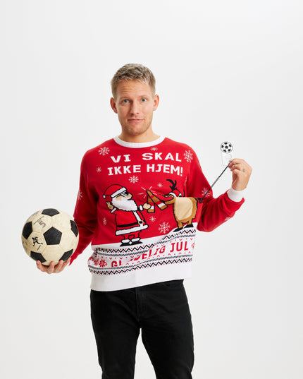 Pull de Noël « On ne rentre pas à la maison » pour hommes