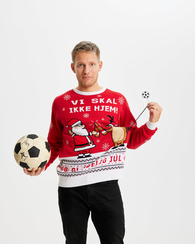 Pull de Noël « On ne rentre pas à la maison » pour hommes