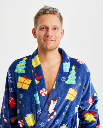 Peignoir bleu marine