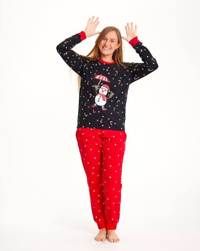 Pyjama de Noël bonhomme de neige volant pour femmes