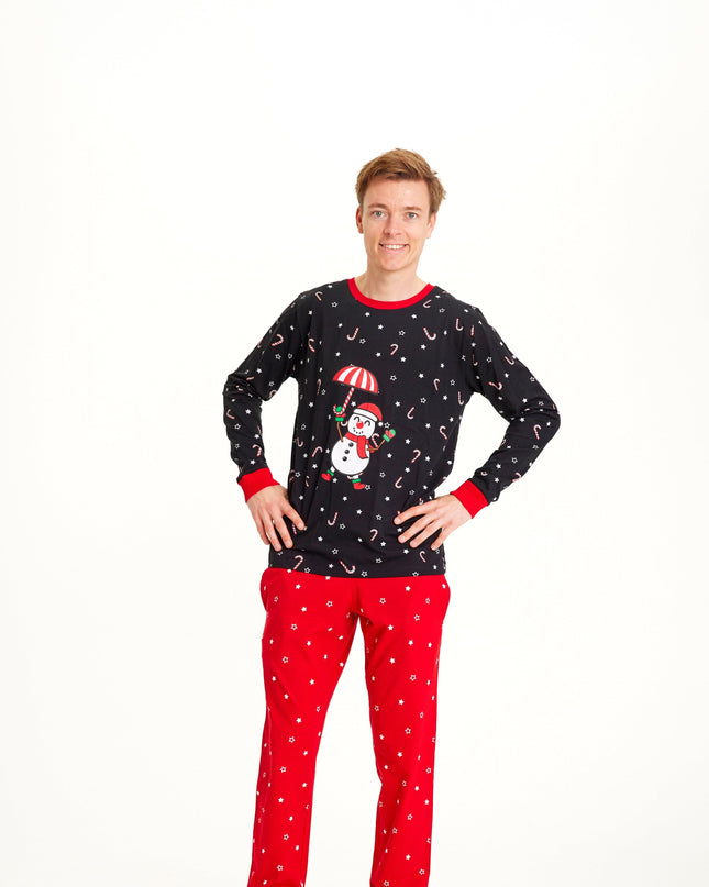 Pyjama de Noël bonhomme de neige volant pour hommes
