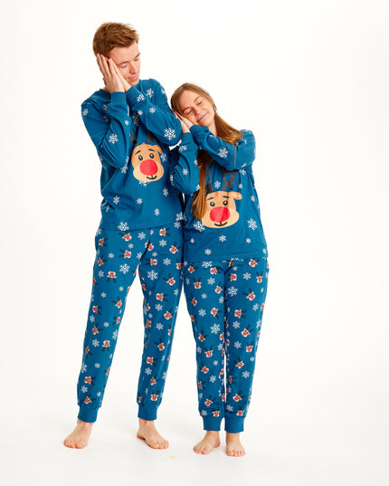 Pyjama de Noël Rudolf Blue - Homme