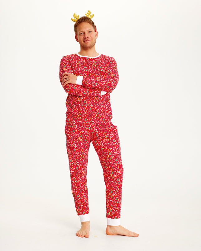 Pyjamas de Noël rouges extravagants pour hommes - Meilleures ventes