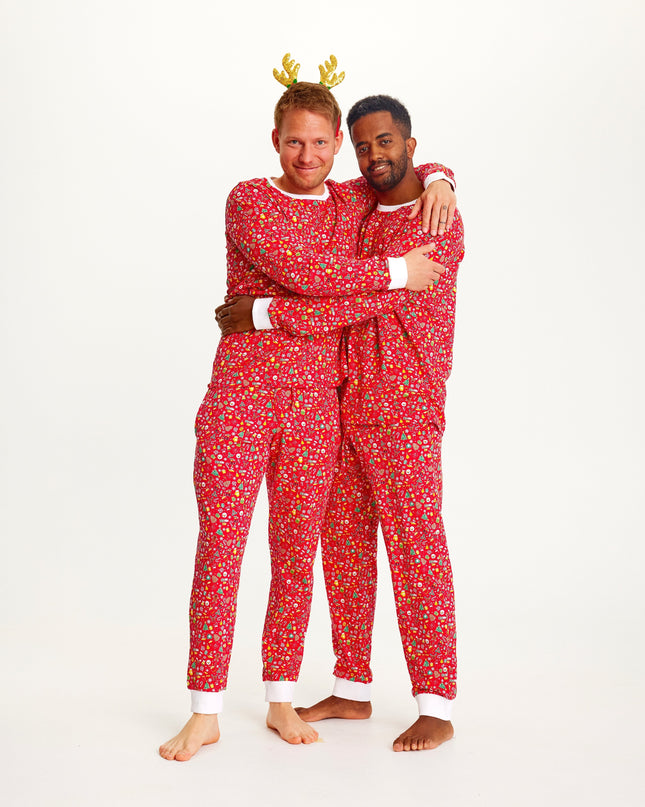 Pyjamas de Noël rouges extravagants pour hommes - Meilleures ventes