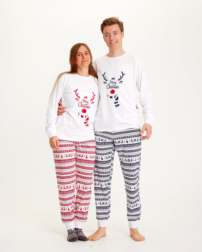 Pyjamas de Noël bleus mignons pour hommes, parfaits pour les soirées festives