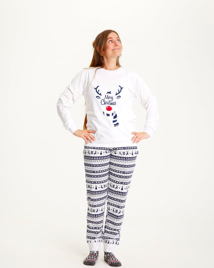 Pyjama de Noël bleu mignon pour femme, pour un confort optimal pendant les fêtes