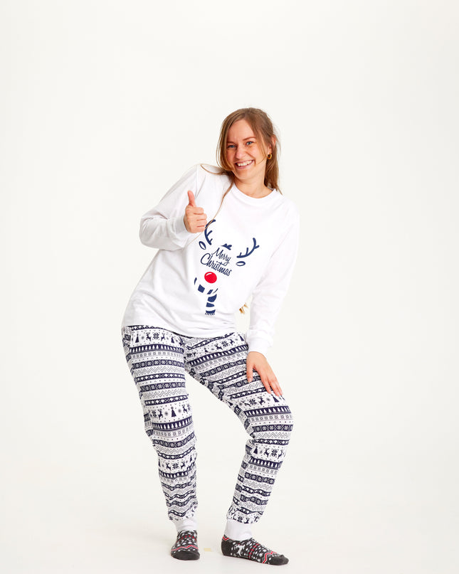 Pyjama de Noël bleu mignon pour femme, pour un confort optimal pendant les fêtes