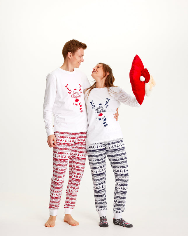Pyjamas de Noël bleus mignons pour hommes, parfaits pour les soirées festives