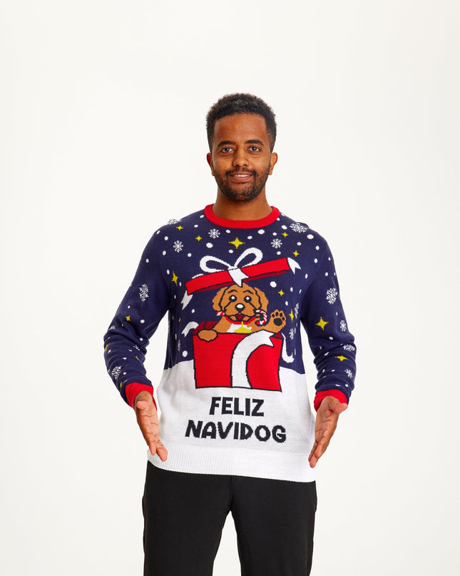 Pull de Noël Feliz Navidog pour homme - Meilleures ventes
