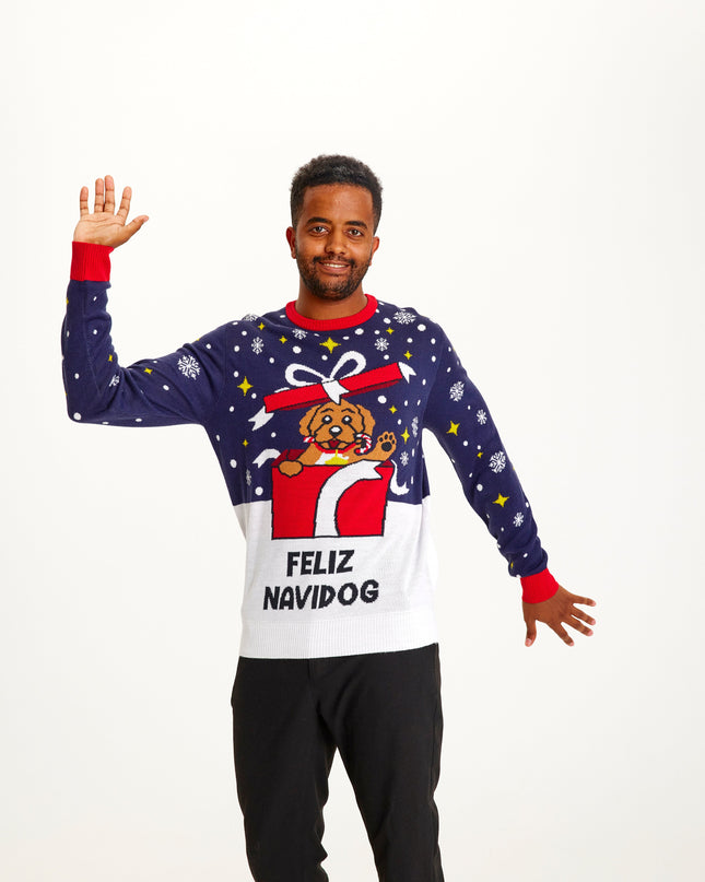 Pull de Noël Feliz Navidog pour homme - Meilleures ventes
