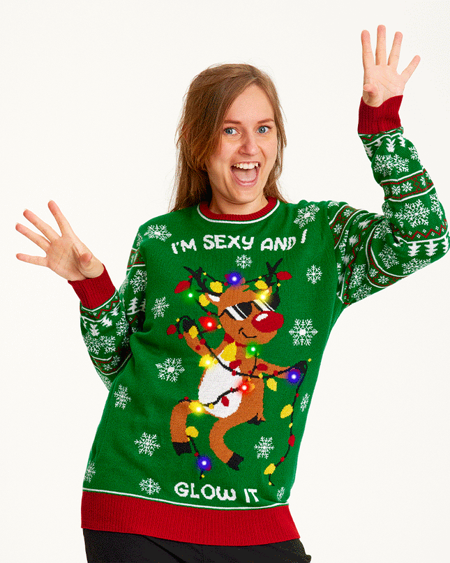 Pull pour femme Sexy And I Glow It Green