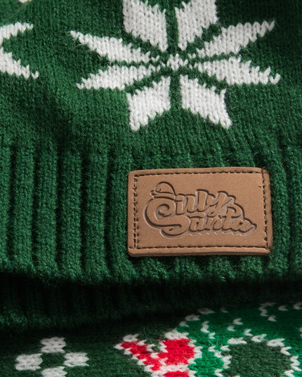 Pull de Noël vert pour enfants et famille | Vêtements de fêtes assortis