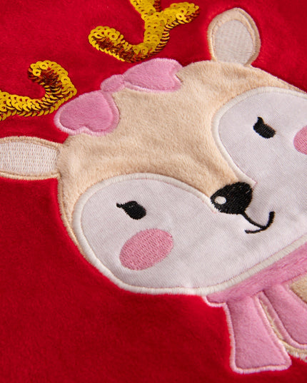 Pull de Noël pour enfants avec un renne rouge